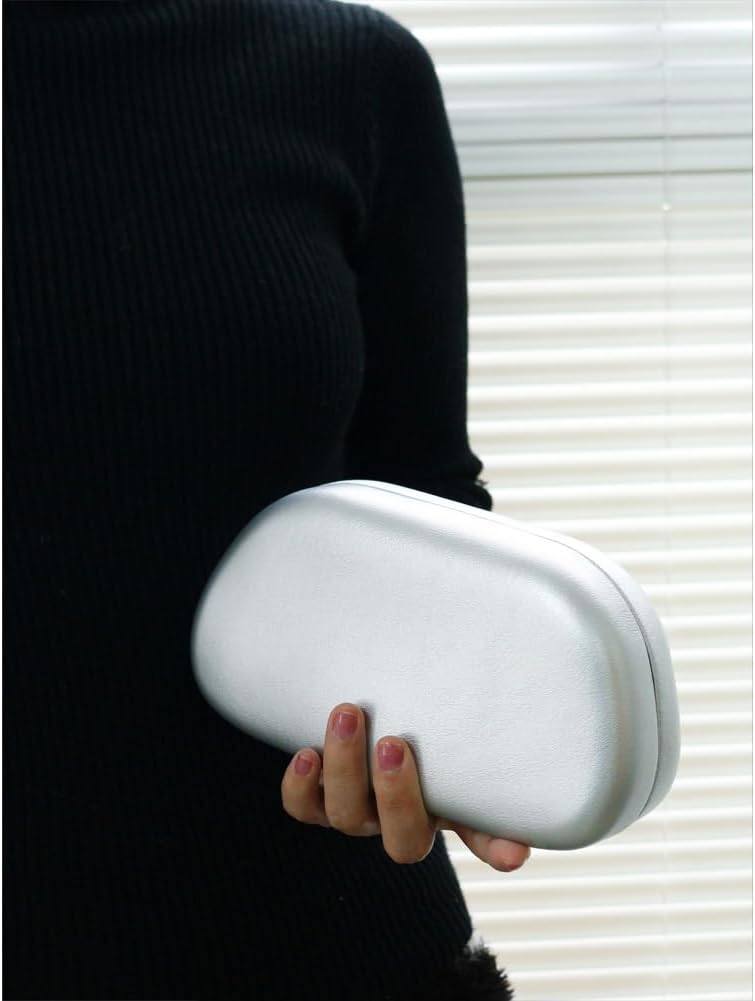 CUXVA Acrylic Clutch Purse for Women Classic Round Acrylic Evening Handbag Vintage Metal Handlebars Bag for Wedding Party Prom - Image 5